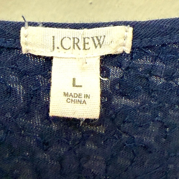 J. Crew Navy Blue Sequin Sleeveless Tank Top Size Large - Picture 3 of 11